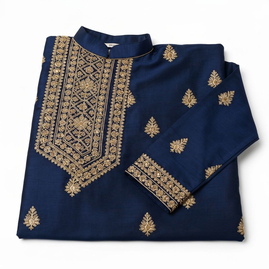 Navy Blue Designer Kurta